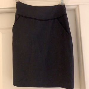 Charcoal gray Tahari Penci Skirt